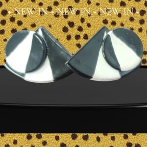 Black and White Geometric Earrings
